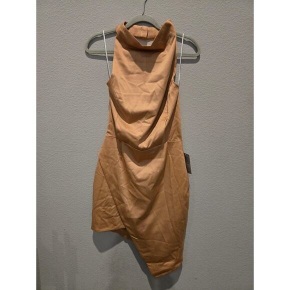 Elliatt Women's Asymmetric Camo Cocktail Dress Brown Size M NWT - Picture 1 of 7
